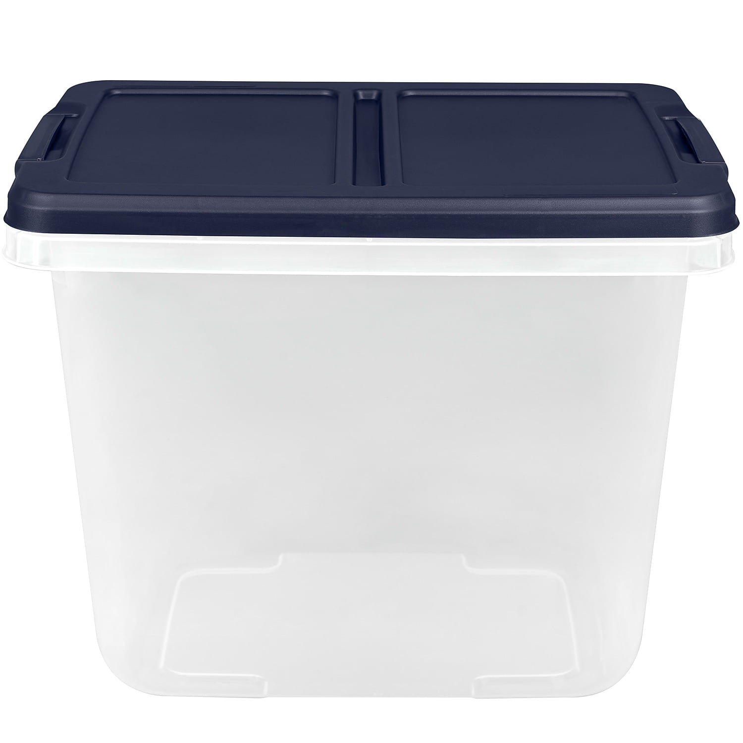 Home Logic 29 Qt. Latch Lid Storage Tote Clear/White 6/Pack