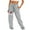 Gray, variant on QUINDOS Womens Pants Trendy Taper Long High Waisted Casual Sweatpants Drawstring Love Relaxed Fit Pants