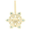 thumbnail image 2 of matashi 24k gold plated highly polished snowflake ornament made with genuine crystals (spinning ornament, gold) gift for new years, 2 of 6