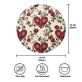 thumbnail image 4 of Round Placemat Heat Resistant & Wrinkle-Free Dining Table Decor Placemat For Home & Weddings Red Embroidery, 4 of 7