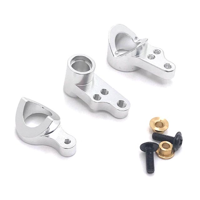 Piezas de dirección universales de Metal Baoblaze juego de piezas de actualización para WLToys 144001 124018 124019 Plata Grupo de dirección