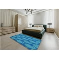 thumbnail image 4 of Ahgly Company Indoor Square Patterned Blue Eyes Blue Area Rugs, 4' Square, 4 of 6