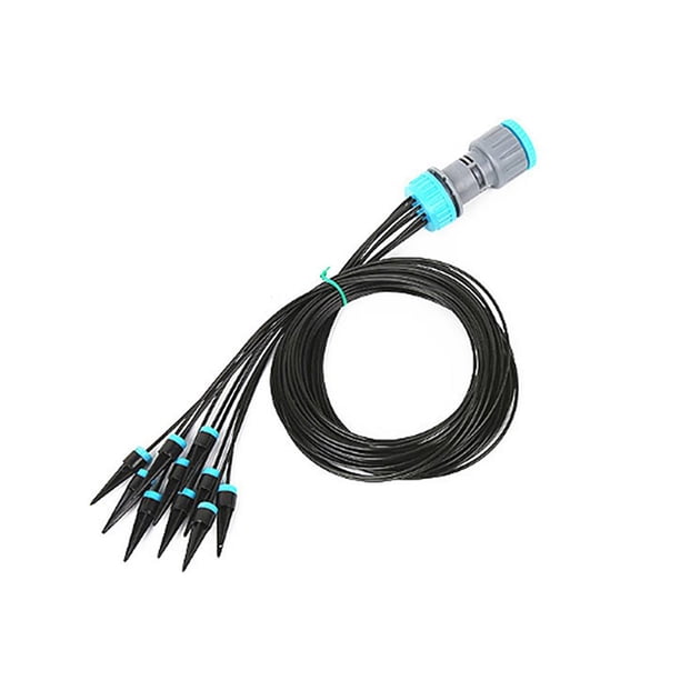 Inteprter Kit de riego por goteo de 10 Uds., sistema de riego al aire libre, tuberías de riego por goteo para plantas, ahorro de energía para jardín Jardín y Patio Inteprter HA013940-00