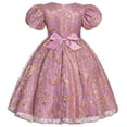 thumbnail image 3 of Mercatoo Flower Girl Dresses First 𝐂ommunion Dress Bubble Sleeve Mesh Flower 𝐅l𝐮ffy Dress Elegant Princess Dress, 3 of 8
