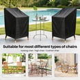 thumbnail image 6 of Patio Chair Covers,Outdoor Chair Cover,Waterproof Patio Furniture Covers for Outdoor Furniture Covers,Lounge Deep Outdoor Seat Cover,UV Protected, 25" L x 25" W x 47"H,Black, 6 of 7