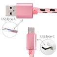 thumbnail image 4 of USB Type C Charging Cable (6ft), Borz USB C Nylon Braided Charger Cord for Samsung Galaxy Note 9 8 S10 S10E S9 S8 Plus, LG G7 G6 G5 V40 V30 V20, Nexus 5, Google Pixel 3/3 XL, Oneplus 6T/6/5, 4 of 8