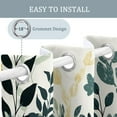 thumbnail image 5 of Leaf Curtains For Bedroom, Abstract Leaves Drapes, Boho Botanical Blackout Curtains For Living Room Home Decor, Patterned Grommet Drapes 52"W x 96"L, 5 of 6