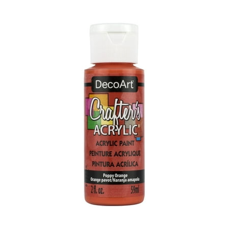 UPC: 0766218005595 | DecoArt Crafter s Acrylic Paint 2 oz. Poppy Orange