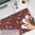 thumbnail image 4 of Long Mouse Pads for Desk,Red Christmas Santa Pattern Desk Mats on Top Of Desks, Desk Mouse Pad Extra Large with 3mm Non-Slip Base and Stitched Edge for Gaming,Office,Work,Home 35.4x15.7in, 4 of 5