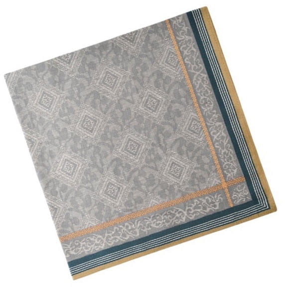 lanema Cotton Handkerchief For Men Textured Jacquard Pattern Skin Safe Multipurpose Pocket Square Hankie For Wedding Parties