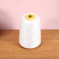 thumbnail image 4 of KAKOWELY 2 Rolls Polyester Sewing Threads High Polyester Threads Wear Resistant Sewing Threads Sewing Machine Tower Thread Sturdy Sewing Machine Accessory for Home Store (White 5400M/Roll), 4 of 4
