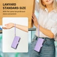 thumbnail image 4 of for Samsung Galaxy S24 Wallet Case with RFID Blocking Card Holder, Kickstand Feature PU Leather Case with Adjustable Crossbody & Short Lanyard Magnetic Clasp Zipper Pocket Flip Cover,Purple, 4 of 9