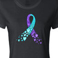 thumbnail image 4 of Inktastic Suicide Prevention Ribbon with Blue and Purple Hearts Women's T-Shirt, 4 of 5