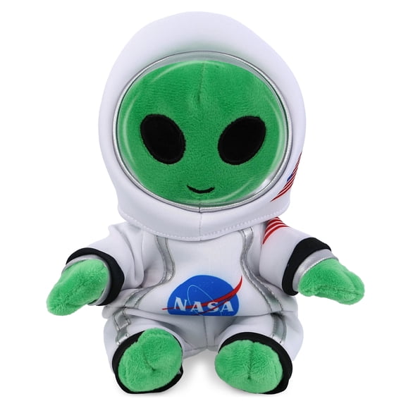 DolliBu Green Alien Astronaut Plush Toy - Super Soft Space Creature Astronaut Stuffed Toy with Space Helmet and NASA Astronaut Suit, Spaceman Doll Decor for Girls and Boys - 6 Inch