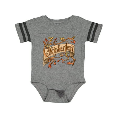 

Inktastic Oktoberfest Banner with Orange Autumn Leaves Gift Baby Boy or Baby Girl Bodysuit