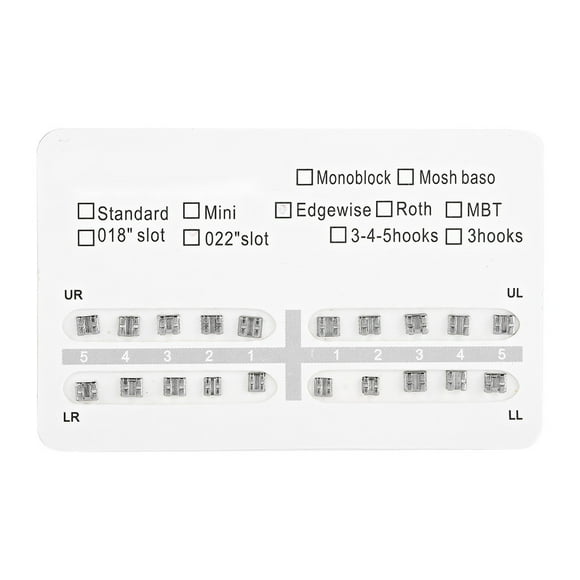 Orthodontics Brackets Braces Metal Brackets Teeth Metal Brackets Teeth Metal Wires Tooth Care Tools 10 Packs Metal Teeth Orthodontics Brackets Braces Mini Without Hook