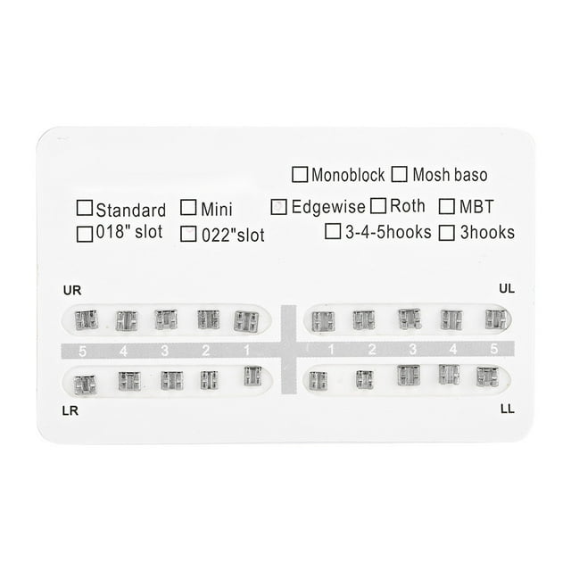 Teeth Metal Wires,10 Packs Metal Dental Teeth Metal Brackets Tooth Care Tools Tried and Trusted