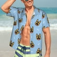 thumbnail image 7 of Disketp Hawaiian Shirts For Men,German Shepherd Puppy Print Mens Casual Short Sleeve Button Down Shirts Beach Shirt, 7 of 7