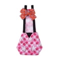 thumbnail image 1 of Mignon Impression Respirante Canard Couches Produit Réglable avec Élastique Belle Bowknot Poulet Couche Lavable Réutilisable Volaille Fournitures Rose Lapin L, 1 of 9