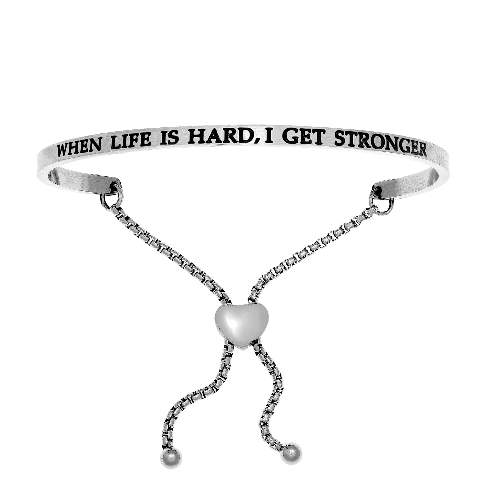 Stainless Steel when Life Is Hard, I Get Strongeradjustable Friendship Bracelet