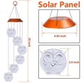 thumbnail image 3 of Luz solar de búho a prueba de agua, luz LED solar que cambia de color, campana de viento romántica móvil de búho, decoración de jardín nocturno, 3 of 7