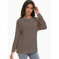 thumbnail image 5 of Women's Long Sleeve Knitted Crew Neck T-shirt, 5 of 6