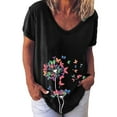 thumbnail image 1 of Elegante mujer con cuello en V estampado camiseta blusa Tops sudadera OAVQHLG3B Store  lin121212, 1 of 4