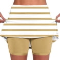 thumbnail image 3 of oelaio Skorts for Women 2026 Summer Casual Stripe Print Athletic Golf Tennis Short Skirts Summer Skort with Pockets Khaki XXL, 3 of 7