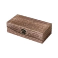 thumbnail image 1 of Wooden Storage Box Souvenir Box with Hinge Lid Container Decorative Keepsake Box Style B, 1 of 9