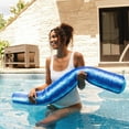 thumbnail image 6 of Big Joe Noodle Pool Float, Ripple Blue, Doubled-Sided Mesh, Quick Draining Fabric, No Inflation Needed, 6 of 7