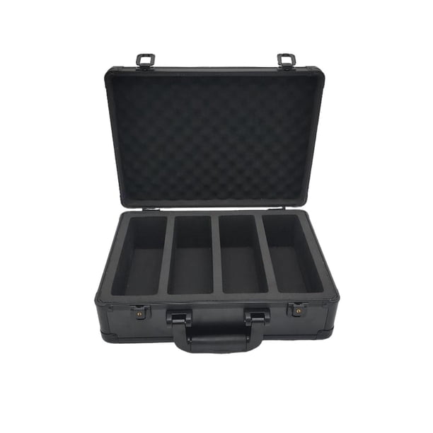 Caja de almacenamiento de tarjetas clasificadas, caja de almacenamiento de tarjetas coleccionables, resistente, liviana, estuche de transporte de losa 4 ranuras para tarjetas