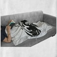 thumbnail image 6 of Cars Soft Flannel Fleece Throw Blanket, American Aged Vehicle with Wealth Properties Engine Print, Cozy Plush for Indoor and Outdoor Use, 50" x 70", Black White, by Ambesonne, 6 of 6