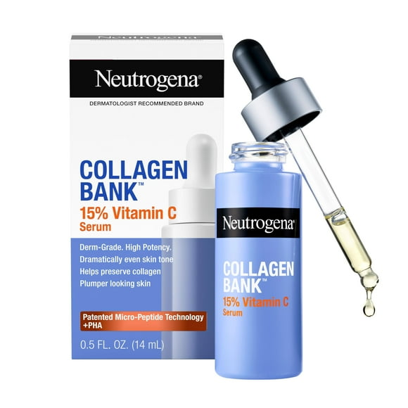 Sérum facial Neutrogena Collagen Bank, 15% de vitamina C, 15 ml