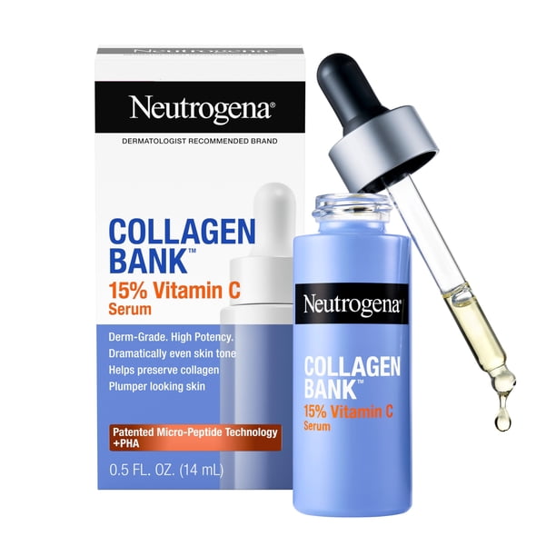 Sérum facial Neutrogena Collagen Bank, 15% de vitamina C, 15 ml