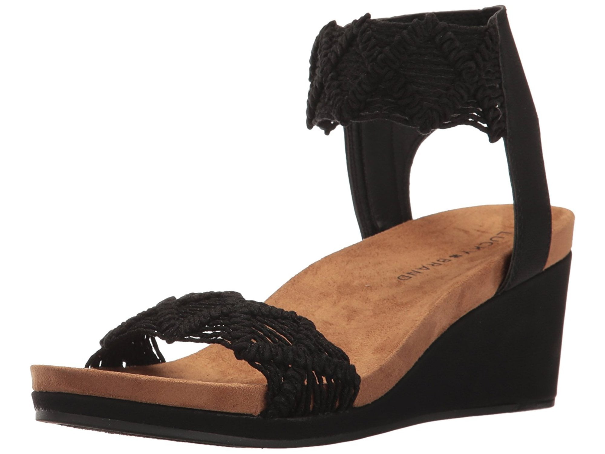 Lucky brand kaydyn store wedge sandal black