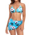 thumbnail image 2 of Traje de baño de mujer Traje de baño de tres piezas Traje de baño con estampado Halter Traje de baño Fridja  nalpqowj61150, 2 of 9