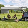 thumbnail image 2 of Costway 10x17 FT Pop Up Canopy Tent with Dual Adjustable Awnings, Silver-Coated Fabric White, 2 of 10