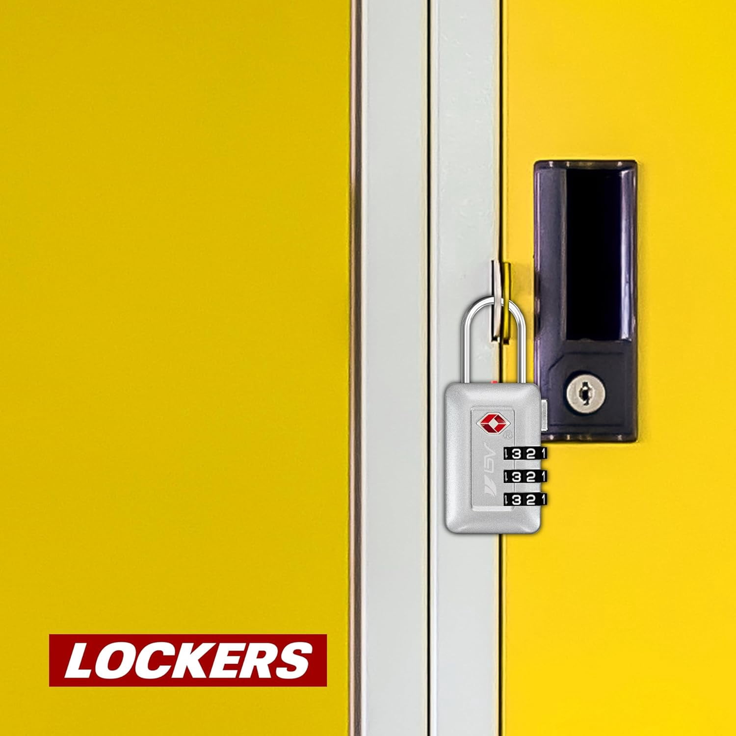 BV TSA Accepted 3-Digit Combination Travel Lock for Luggage, Gym Locker, Toolbox, Cabinets & More – Silver, 2 Pack