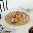 thumbnail image 2 of 15" Decorative Weave Water Hyacinth Round Mat Charger Plates for Dining Table, 2 of 7