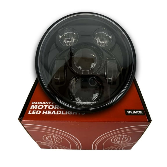 Radiant Cycles LED 5.75" Projector Headlight 5 3/4" Indian Scout BLACK