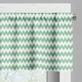 thumbnail image 3 of Ambesonne Chevron Valance Pack of 2, Zigzag Twisty Modern, 54"X18", White Jade Green, 3 of 5