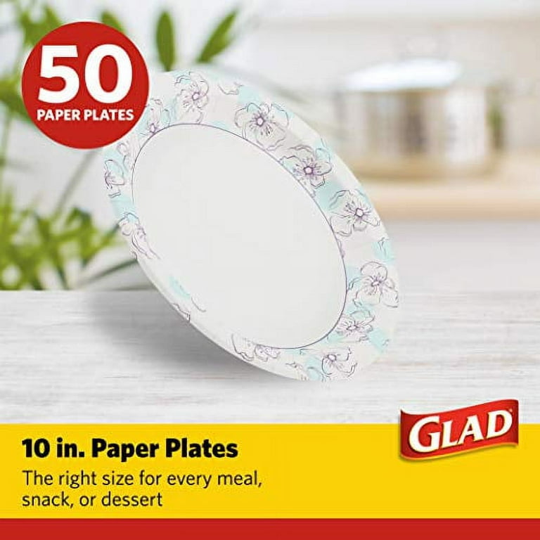 VEIZEDD 10 Inch Paper Plates Bulk 60 Count Disposable Plates Heavy Duty for  Camping, Picnics, Lunches, Catering, Barbecues, Parties, Weddings