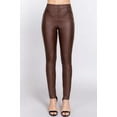 thumbnail image 2 of Women's Casual Faux Leather PU Coated Long Pants, 2 of 4