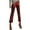 Red, variant on Casual Pants For Women Dressy 2024 Fashion Straight Leather Legs Solid Color Streetwear Slim Fit Trousers