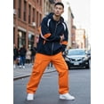 thumbnail image 3 of J. METHOD Men’s Cargo Pants Lightweight Comfy Jogger Fleece Elastic Waistband Workout Casual Active Sports Sweatpants NEMP17 Neon Orange M, 3 of 6