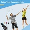 thumbnail image 6 of Badminton Racquets Set Professional Badminton Rackets Lightweight,4 Pack/2 Pack Carbon Fiber, 3 Feather Shuttlecocks, with Protect Case & Overgrip,for Beginners,Advanced Players, 6 of 9