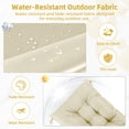 thumbnail image 3 of Millsilo Outdoor Rocking Chair Cushion Set 38" x 17" x 3", Waterproof Patio Chair Cushions with Non-Slip Bottom & 6 Ties, Tufted High Back Seat & Back Cushions, Beige, 3 of 7