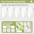 thumbnail image 2 of Fabrcox 5 Pairs Disposable Socks, No Wash Lazy Socks, Ankle Style, Unisex Daily Socks for Travel Business for Men Women White, 2 of 6