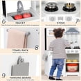 thumbnail image 4 of Pirecart Kids Corner Play Kitchen Wooden Cooking Pretend Playset W/ Realistic Lights & Sounds, Water Dispenser, Microwave Oven & Cooking Accessories, Birthday Gift for Girls and Boys Age 3+, White, 4 of 9