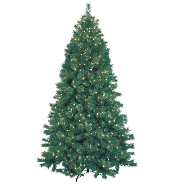 7.5 ft. Pre-Lit Artificial Christmas Tree with Metal Base
